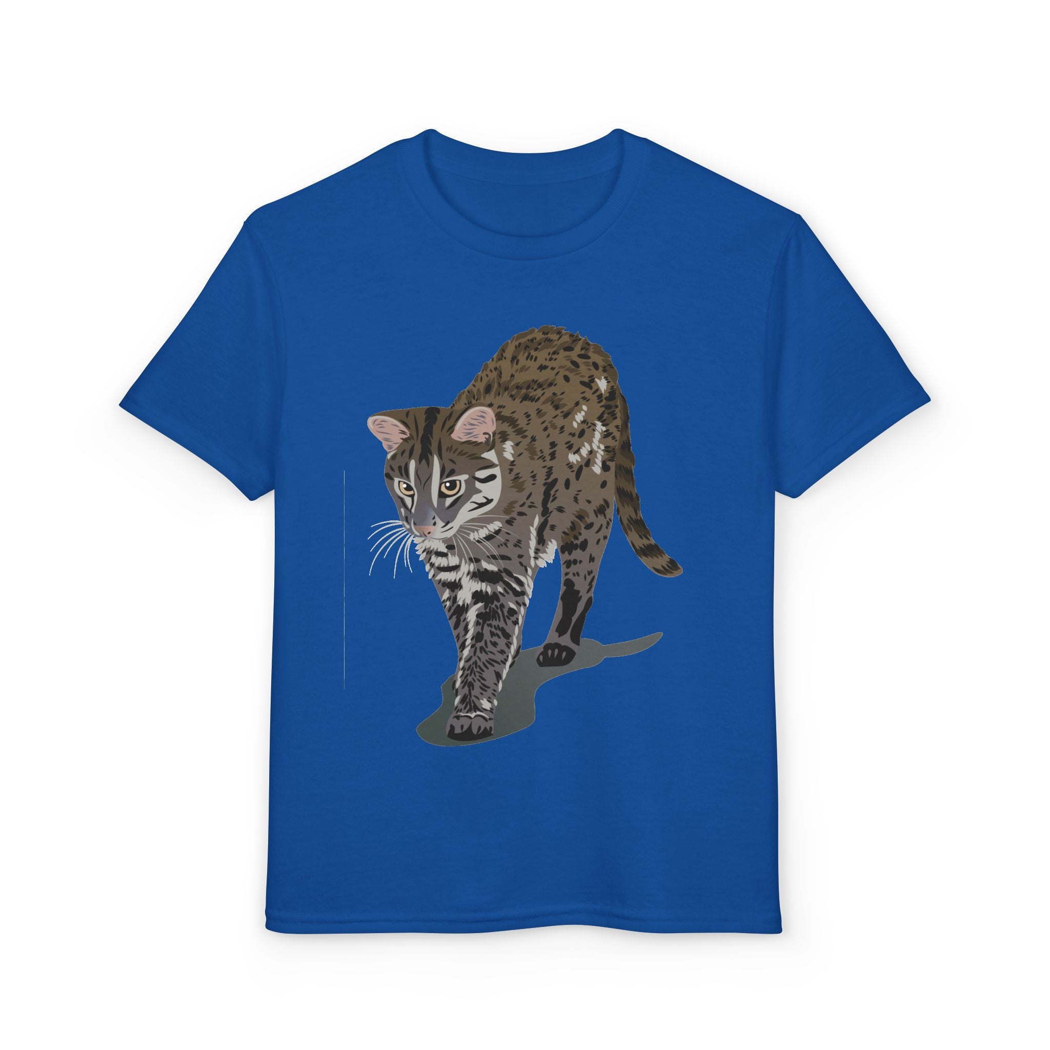 ユース猫Tシャツ — リアルな歩くタビー柄 キッズTee