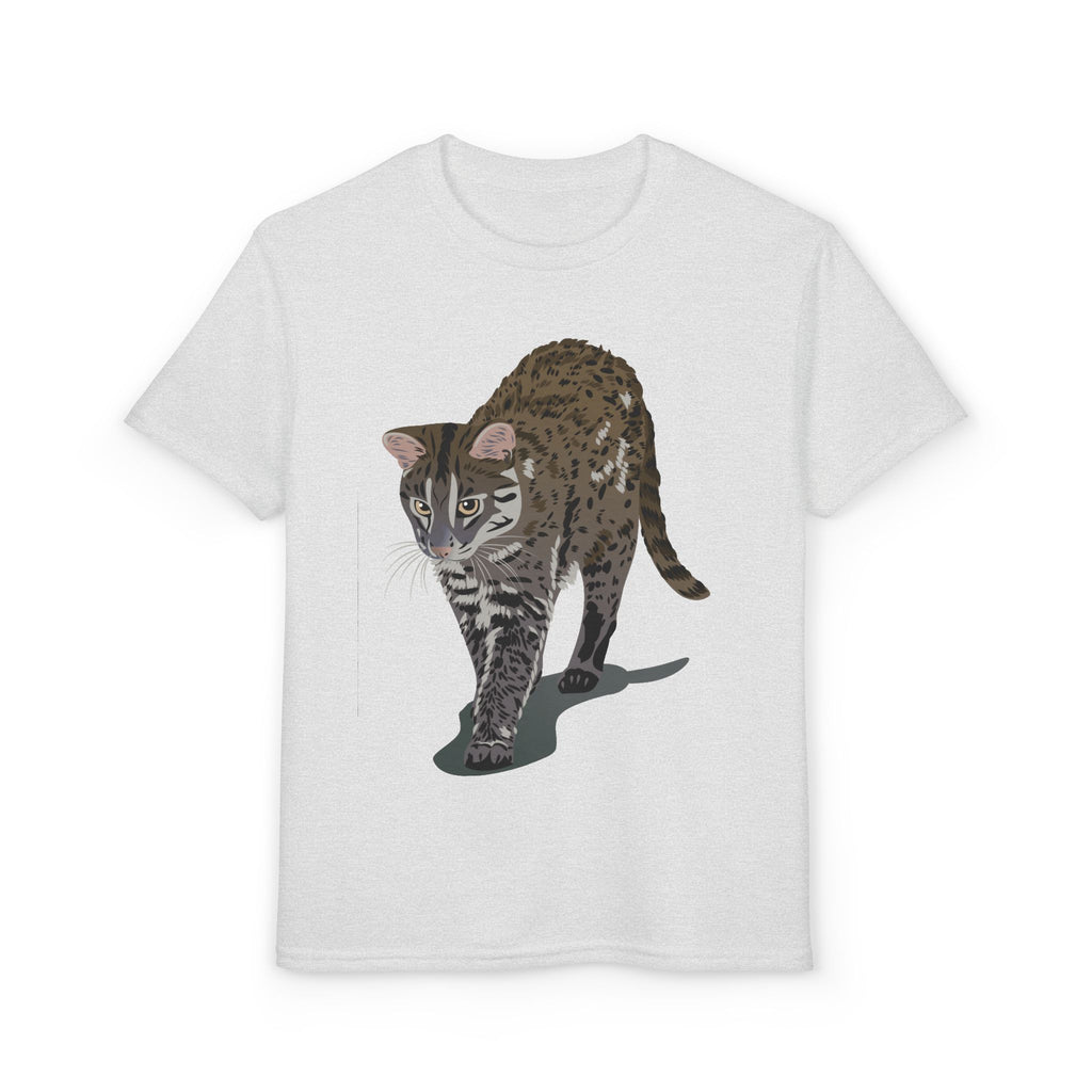 ユース猫Tシャツ — リアルな歩くタビー柄 キッズTee